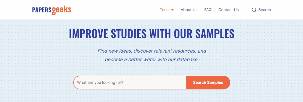 PapersGeeks homepage. 