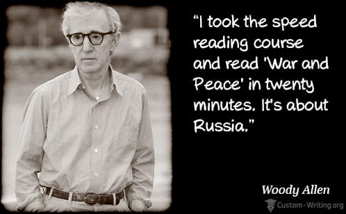 Woody Allen quote.