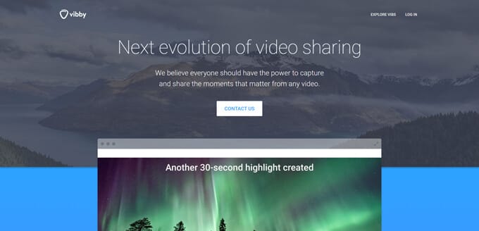 Vibby website screenshot.