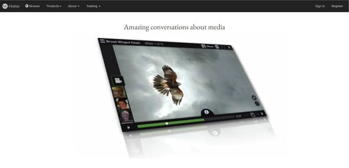 Voicethread website screenshot.