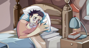 What Besides Insomnia Makes the Older Waiter Reluctant to Go to Bed?