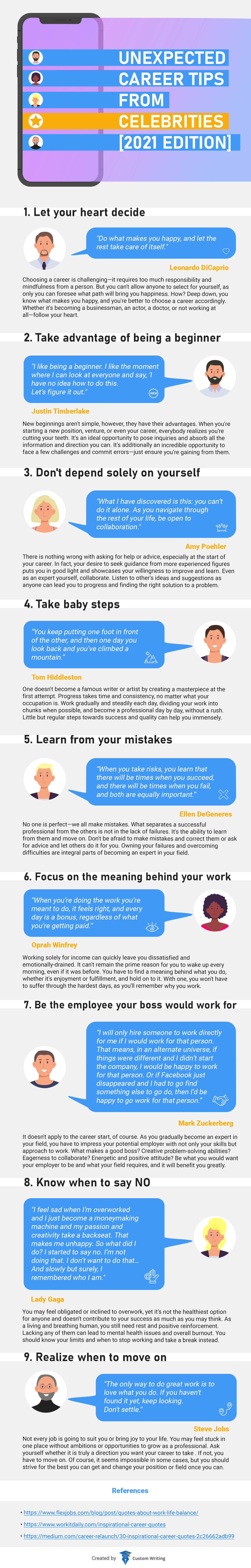 Unexpected Career Tips from Celebrities.