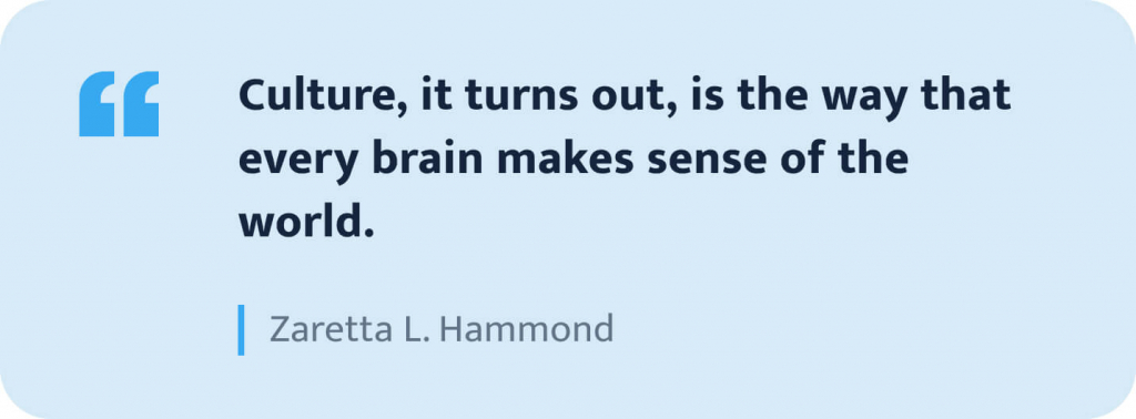 The picture presents a quote from Zaretta L. Hammond. 