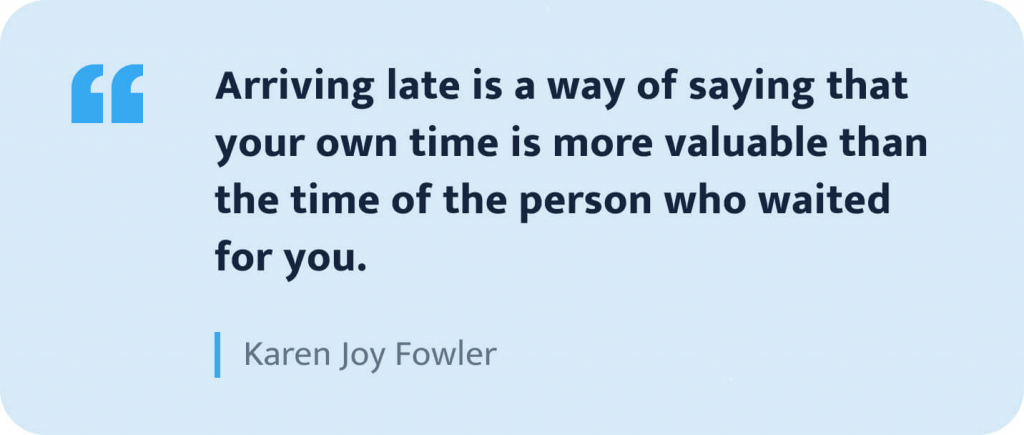 The picture shows a quote by Karen Joy Fowler.