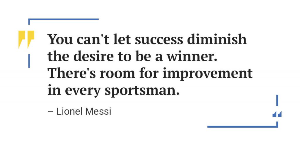 Lionel Messi quote.