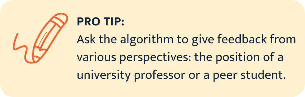 Pro tip for asking ChatGPT to give feedback from various perspectives. 