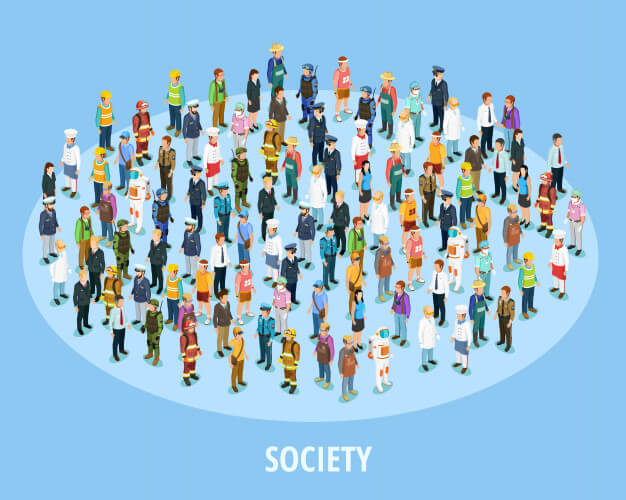 Professional society isometric.