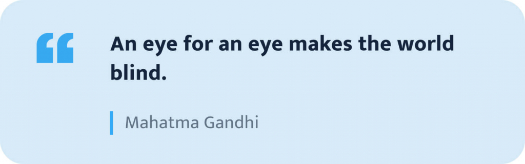 Mahatma Gandhi quote.