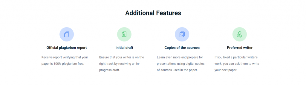 Additional features.