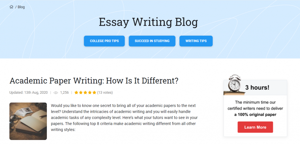 Essay writing blog. 
