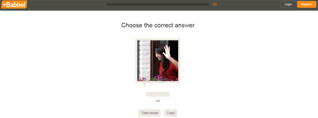 Babbel is an online language learning program.