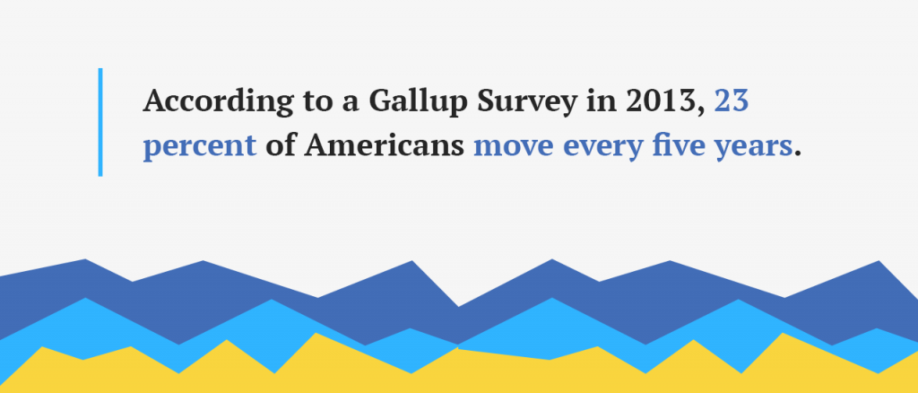 American moves every five years.