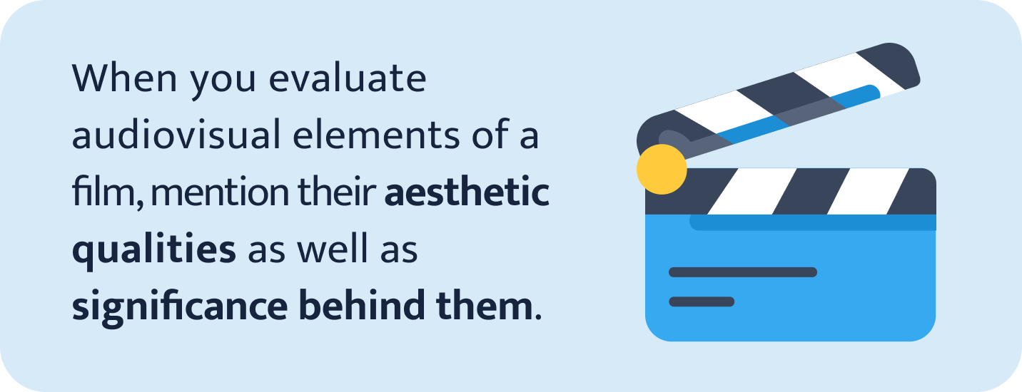 Audiovisual elements of a film.