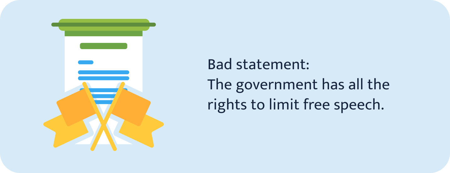 Bad statement example.