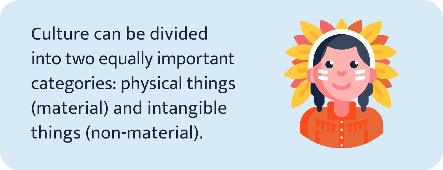 Culture can be divided into two equally categories.