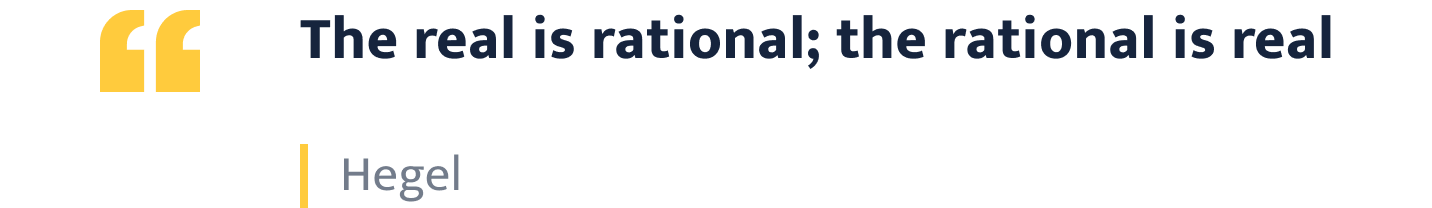 Hegel quote.