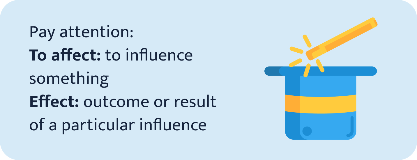 Affect & Effect: Difference.