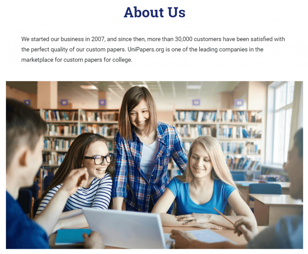 UniPapers main page.