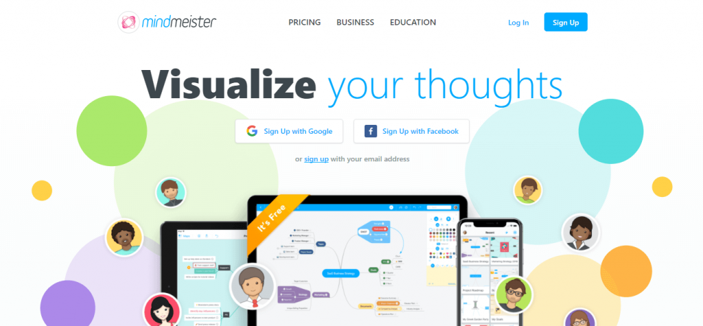 Mind Meister website screenshot.