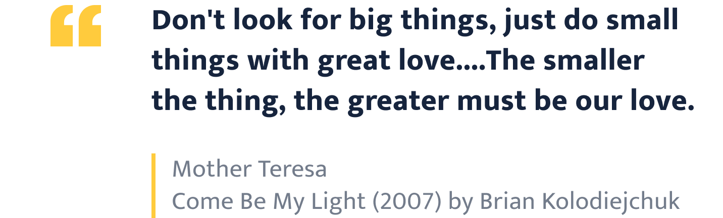 Mother Teresa quote.