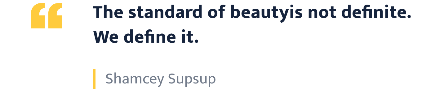 Shamcey Supsup quote.