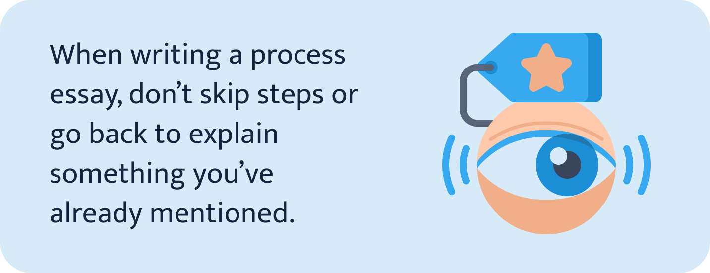 Writing a process essay.